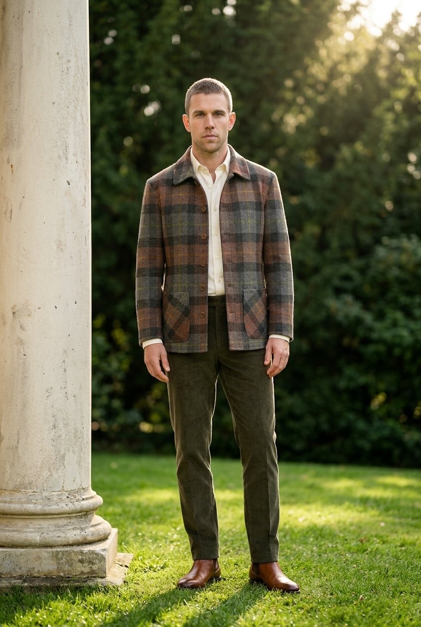 Harris Tweed Brown/Green Over-shirt £300
