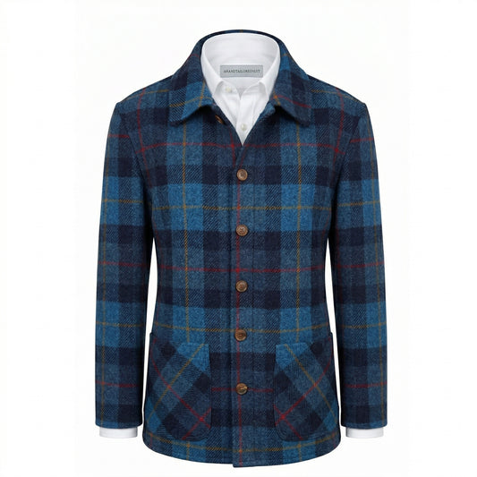Harris Tweed Navy/Blue Overshirt