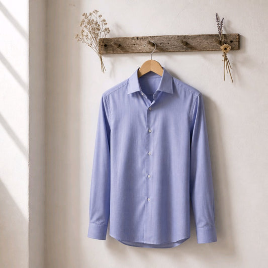 Ice Blue Cotton/Stretch Shirt Style No: 1725-11