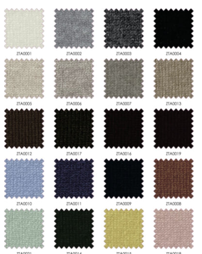 Knitwear Color swatch chart