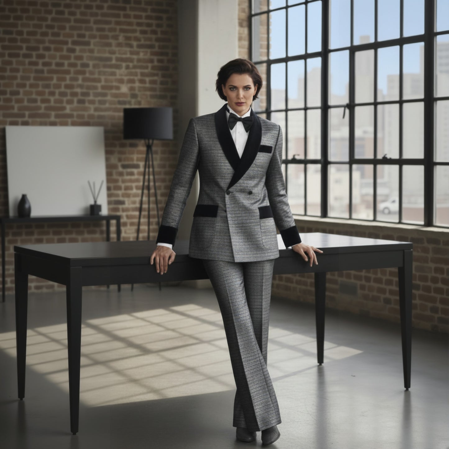 Ladies_Tuxedo_Silver_and_Black_Brocade_Suit