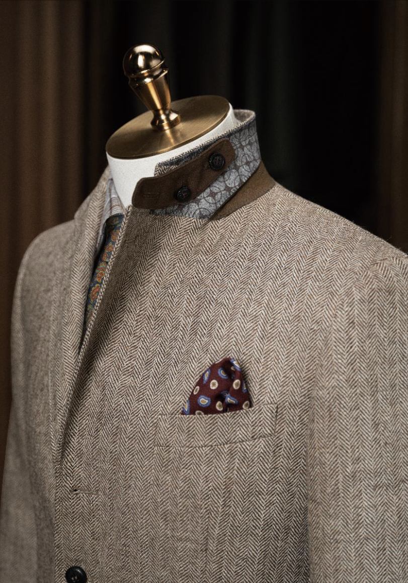 Light Herringbone Tweed