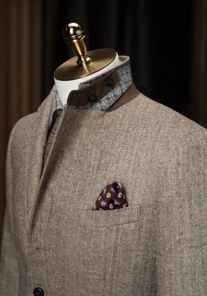 Light Herringbone Tweed