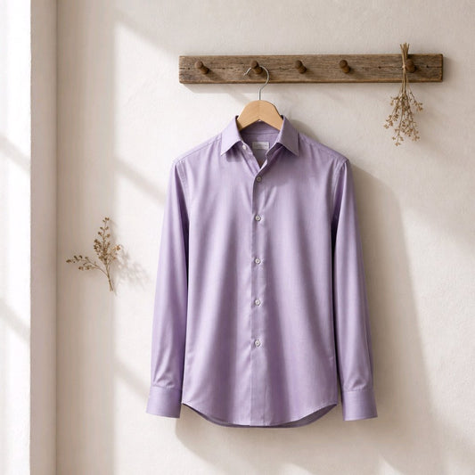 Light Purple Cotton/Stretch Shirt Style No: 1725-13