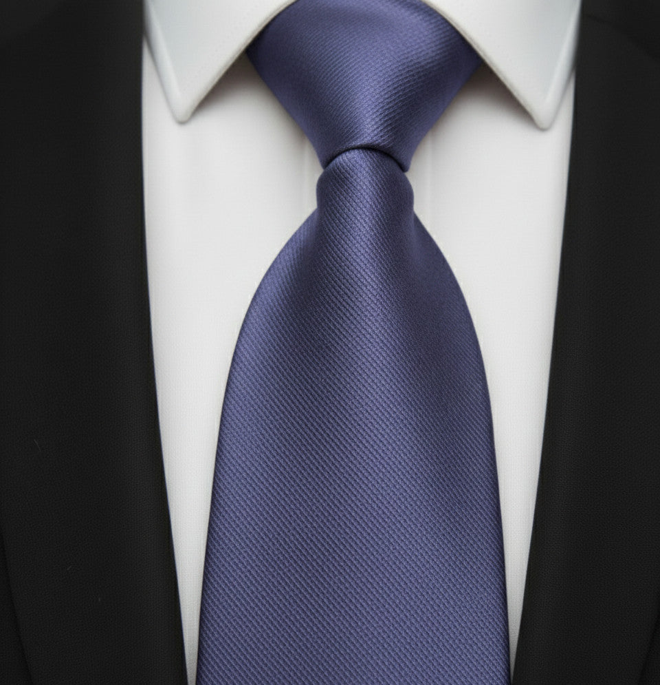 Mens Bespoke Necktie E-111 Purple/Blue