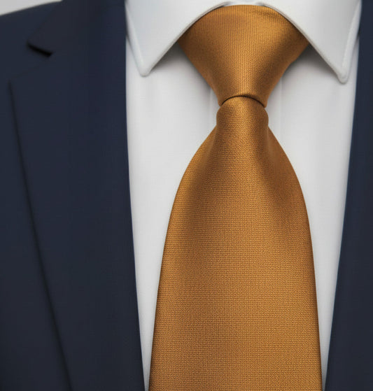 Mens Bespoke Necktie ES-24 Silk Orange