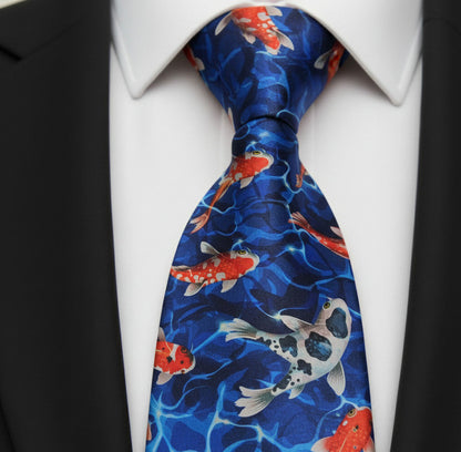 Mens Bespoke Necktie FL-07 Koi Carp
