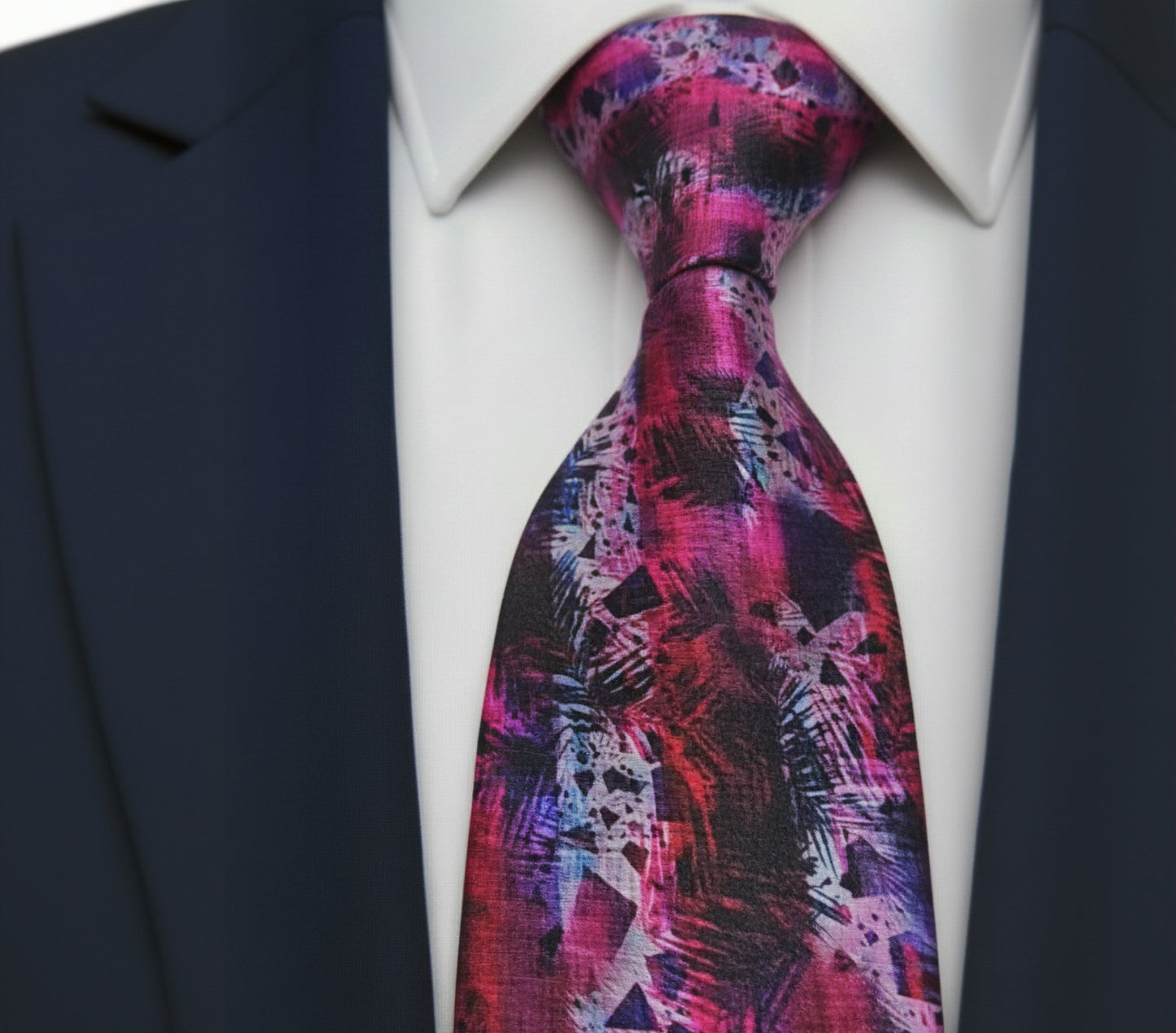 Mens Bespoke Necktie FL-13 Pink /Purple