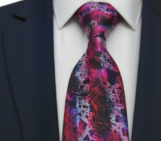 Mens Bespoke Necktie FL-13 Pink /Purple