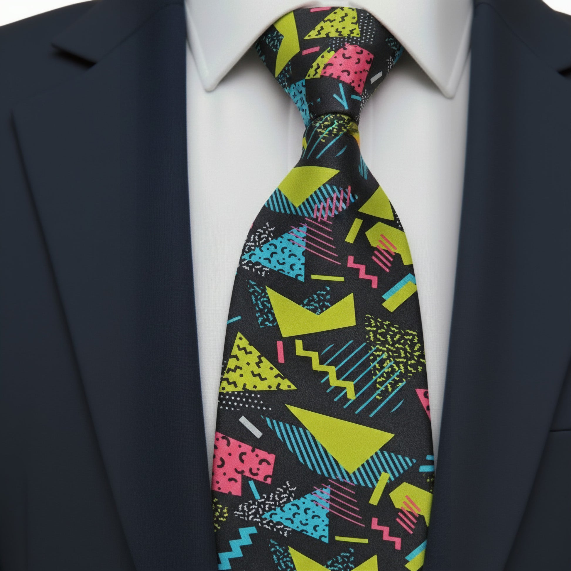 Mens Bespoke Necktie FL-18 Neon Lights