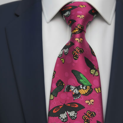 Mens Bespoke Necktie FL-31 Butterflies