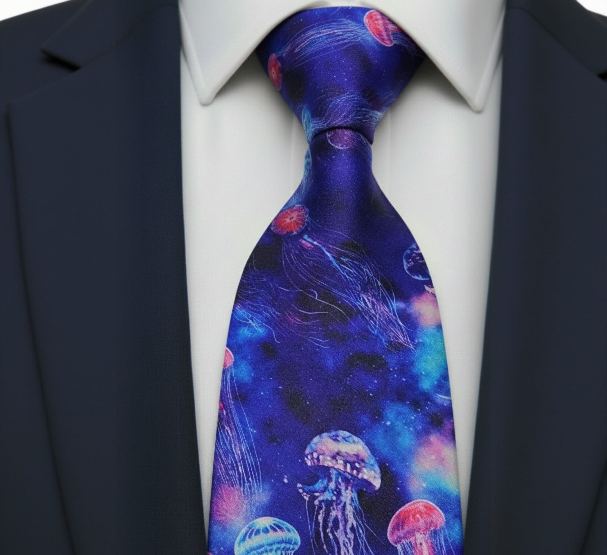 Mens Bespoke Necktie FL-32 Jellyfish