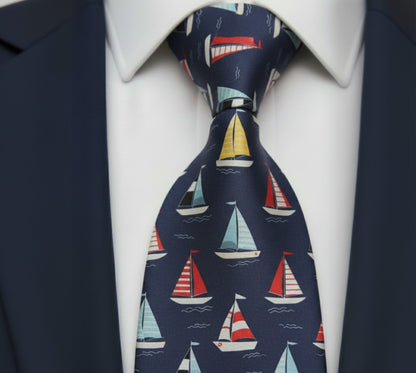 Mens Bespoke Necktie FL-37 Yachts