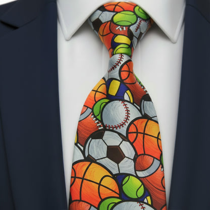 Mens Bespoke Necktie FL-39 Sports Balls