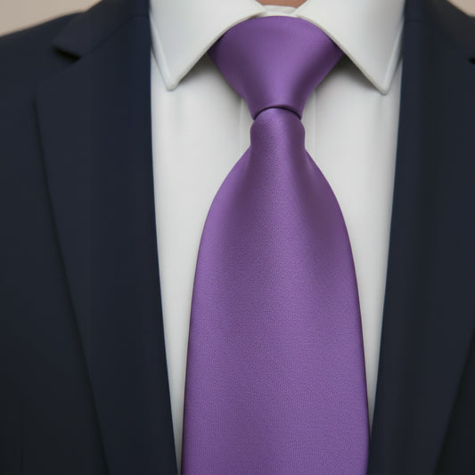 Mens Bespoke Necktie S-101 Lilac