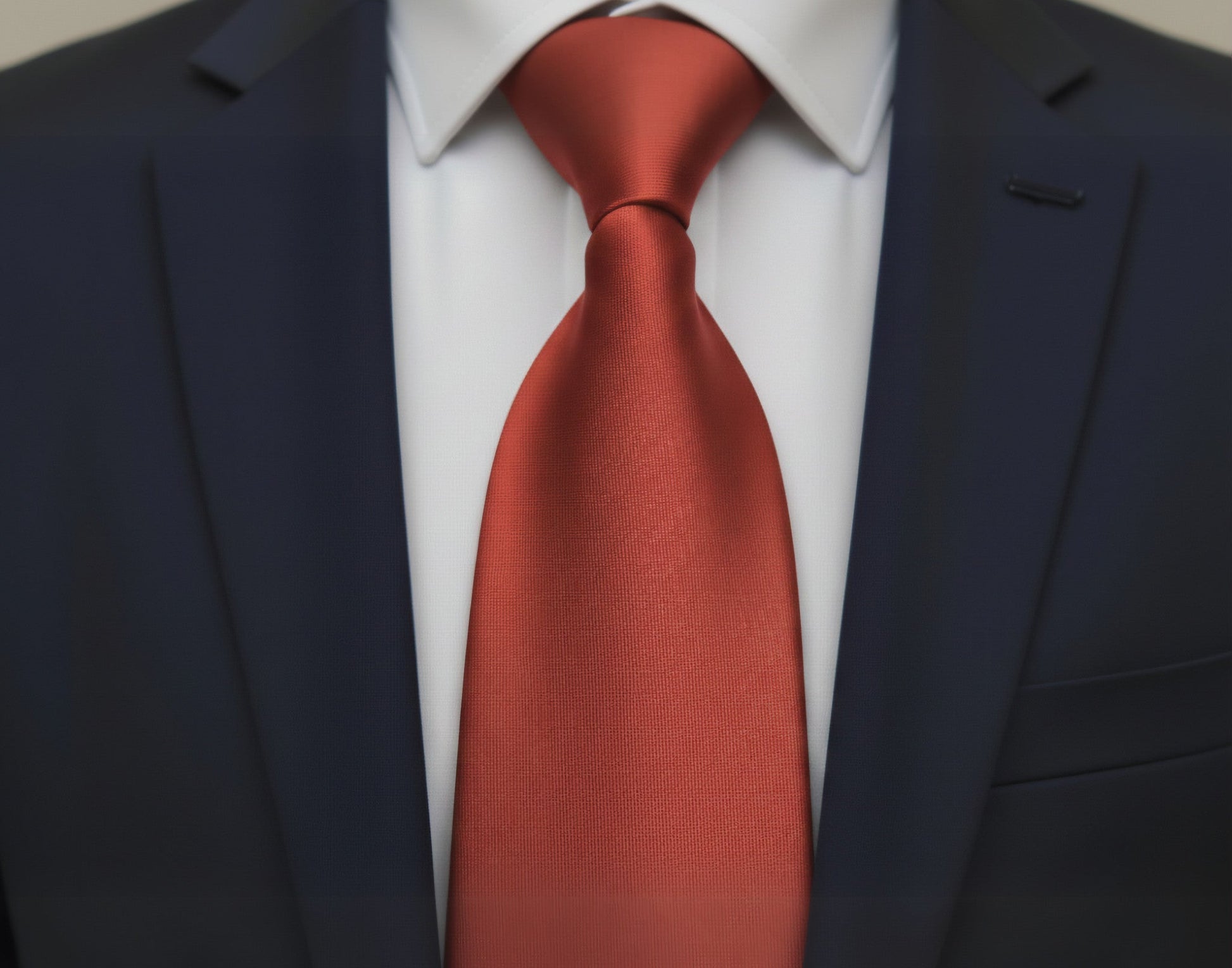 Mens Bespoke Necktie S-120 Red 