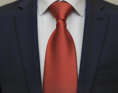 Mens Bespoke Necktie S-120 Red 