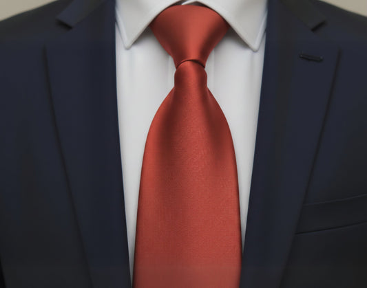 Mens Bespoke Necktie S-120 Red 