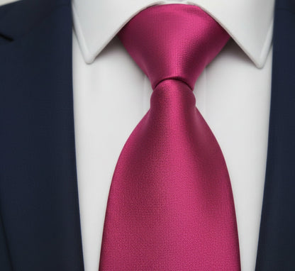 Mens Bespoke Necktie XW-03 Rose Plain