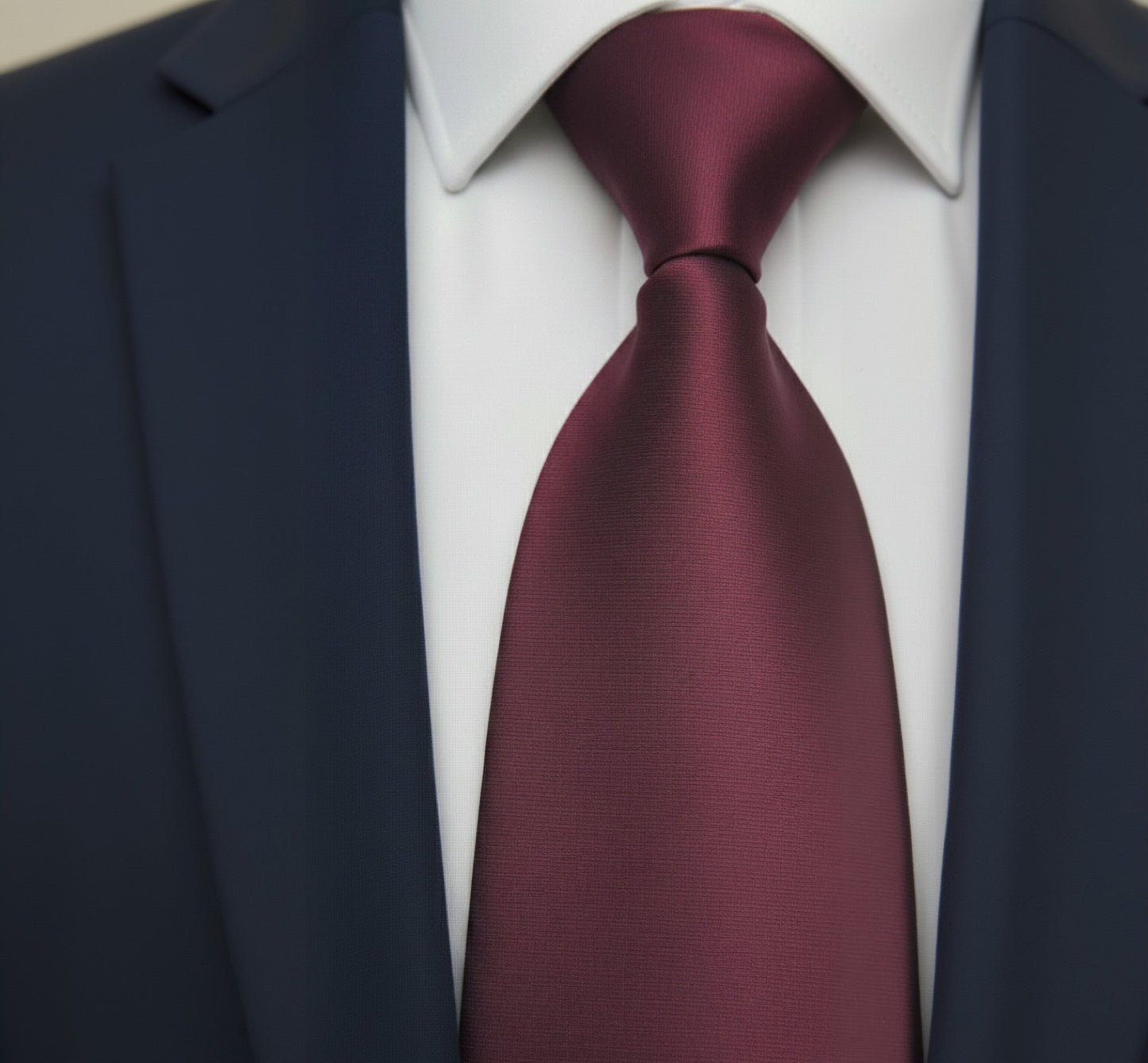 Mens Bespoke Necktie XW-04 Burgundy