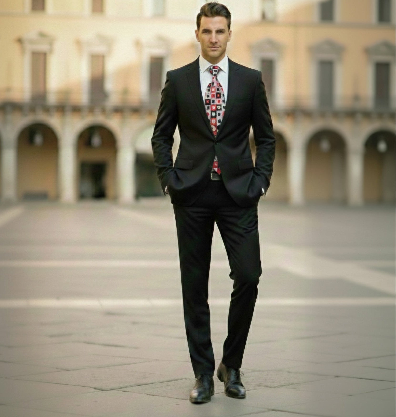 Mens Bespoke Necktie FL-40 Chess