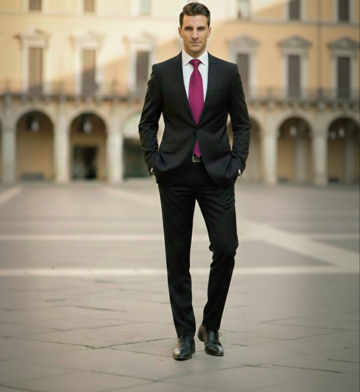 Mens Bespoke Necktie S-100 Purple