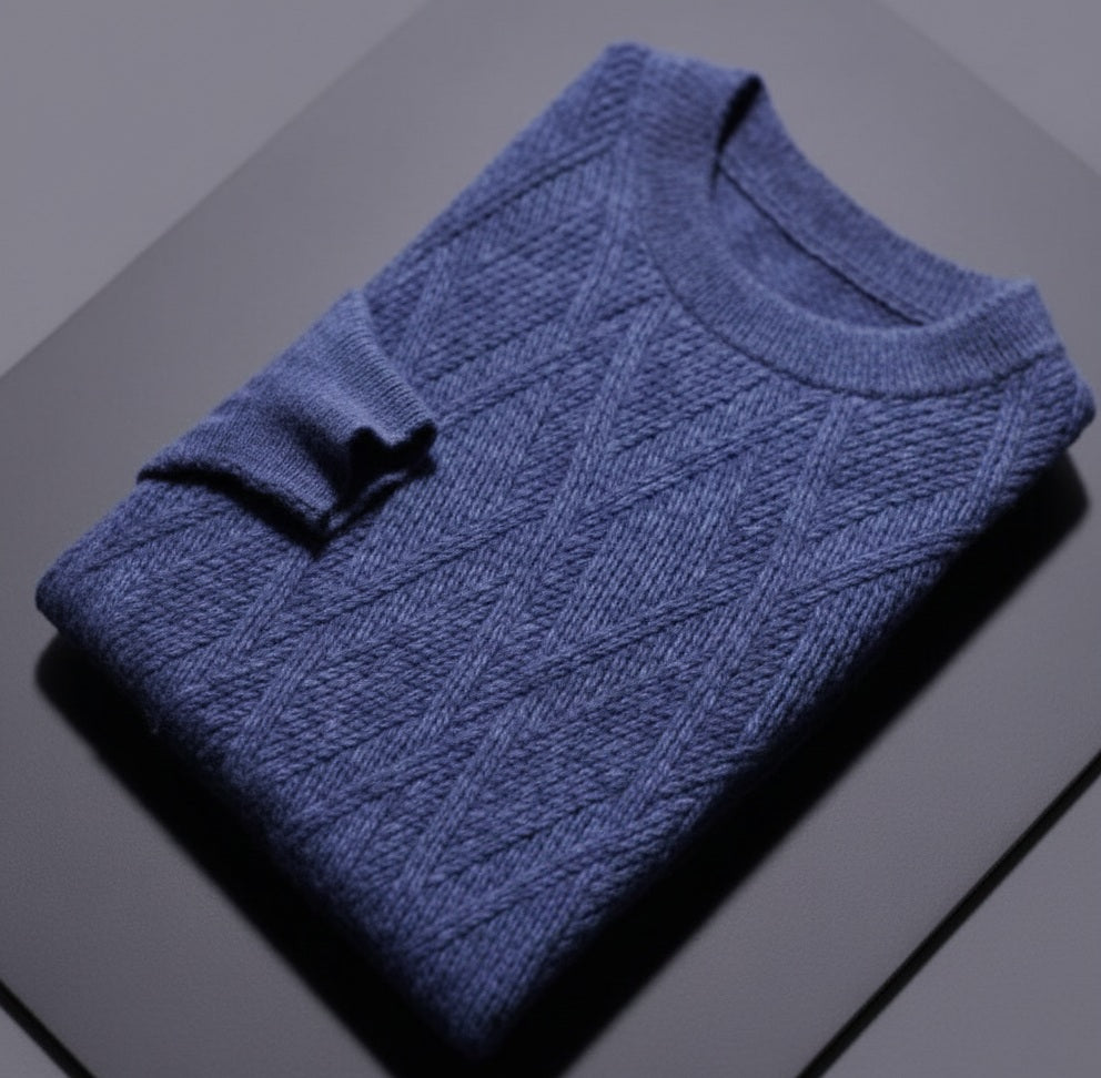 Mid_Blue_Crew_Neck_100_Cashmere_Cable_Knit