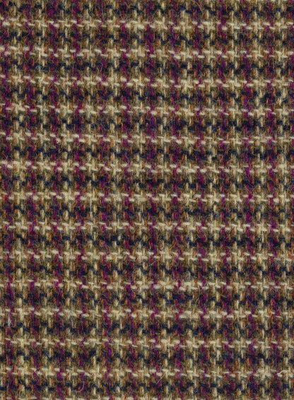 Mustard yellow, purple & brown geometric pattern