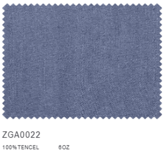 Navy blue fabric swatch with 'ZGA0022' label on a white background