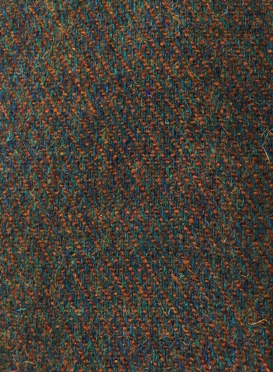 Orange & teal geometric diamond pattern