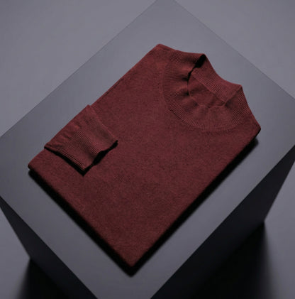 Red Turtle Neck 10% Cashmere 90% Wool/ Plain Jumper