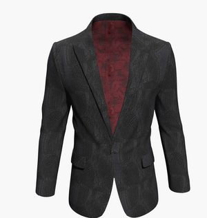 Tuxedo Black Brocade Jacket