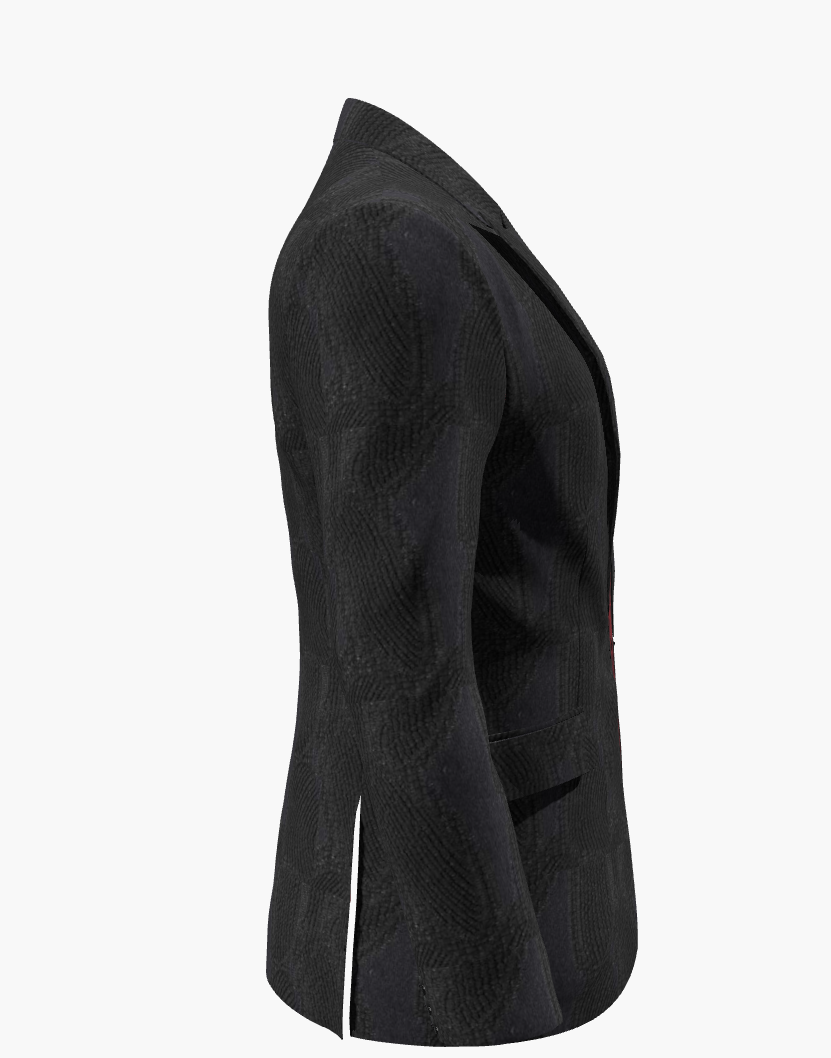 Tuxedo Black Brocade Jacket