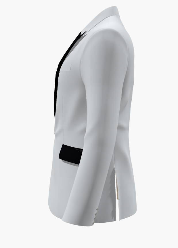 Tuxedo Plain White plus Black Contrast Black Velvet Lapels (Evening Wear Ceremony Book)/ Style No 106111