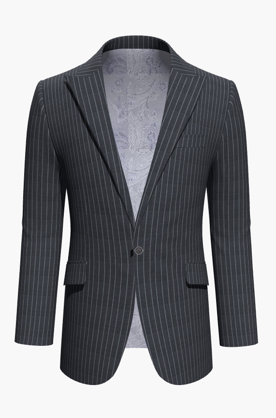 Grey Pinstripe Super 120'S / Style No WL2335079