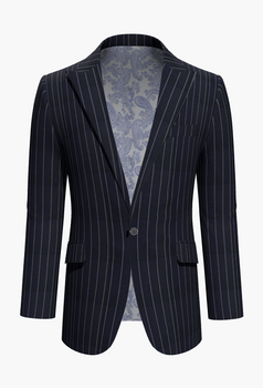 Dark Navy Pinstripe Super 110'S / Style No WL2335085