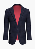 Navy Blue Pinstripe Super 110'S/ Style No WL2335083