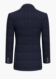 Navy Blue Pinstripe Super 110'S/ Style No WL2335083