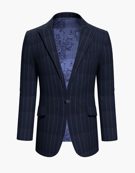 Blue Pinstripe Super 120'S / Style No WL2335080