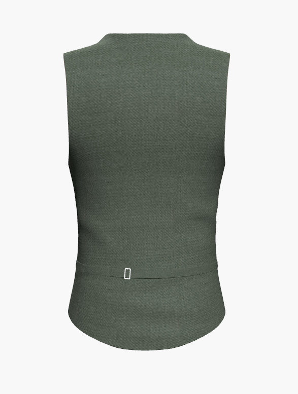 Waistcoat Olive Green Super 110'S/ Style No WL2335044