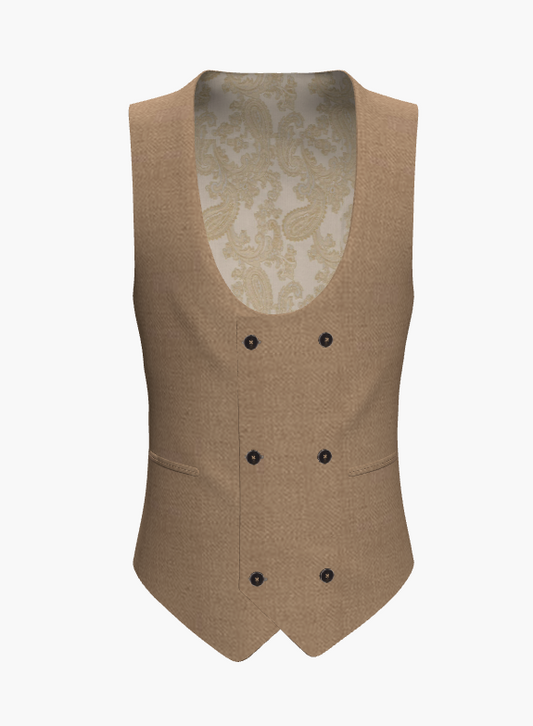 Waistcoat Tan Super 110'S/ Style No WL2335041