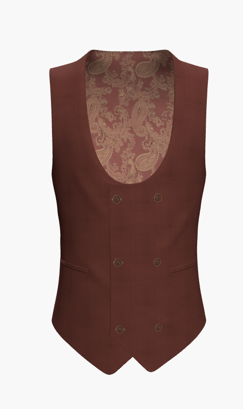 Waistcoat Brick Red Super 110'S/ Style No WL2335049