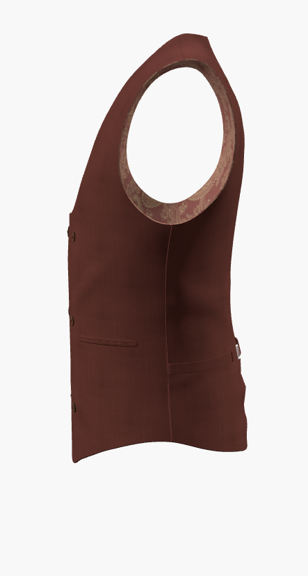 Waistcoat Brick Red Super 110'S/ Style No WL2335049