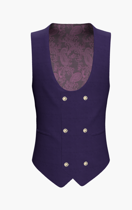 Waistcoat Dark Purple Super 110'S / Style No WL2335068