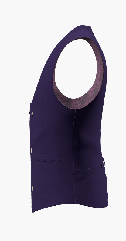 Waistcoat Dark Purple Super 110'S / Style No WL2335068