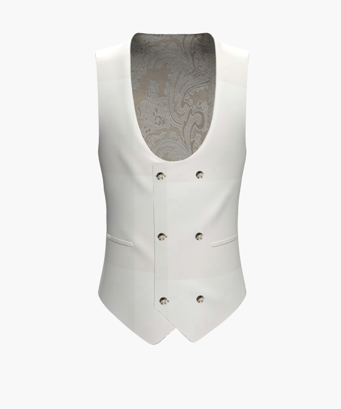 Waistcoat Ivory Super 110'S / Style No WL2335037