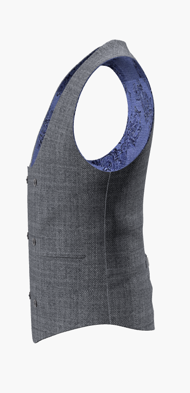 Waistcoat English Wool Medium Grey Super 120'S/ Style No WL2335004