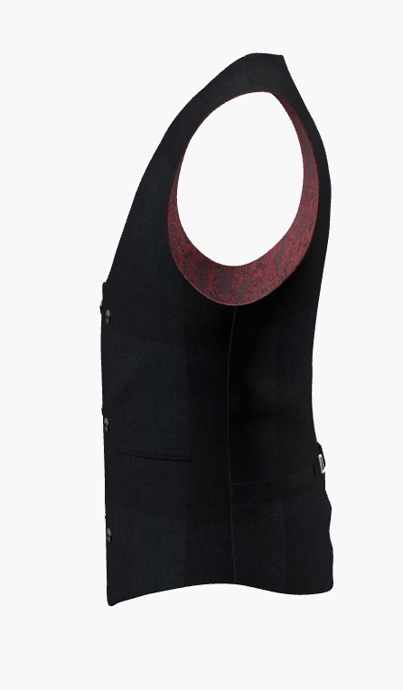 Waistcoat English Wool Black Super 110'S/ Style No WL2335014