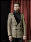 Tuxedo Gold Patterned Brocade Two Piece Suit / Style Number J39190/220