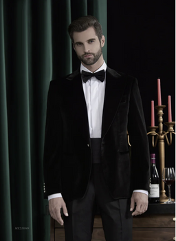 Tuxedo Black Velvet Two Piece Suit / Style Number J39230/ 220